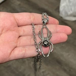 8 ball spider necklace